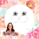 PRE-ORDER Buttercup Bliss Silver Earrings-Jewelry-Paparazzi Accessories-Ericka C Wise, $5 Jewelry Paparazzi accessories jewelry ericka champion wise elite consultant life of the party fashion fix lead and nickel free florida palm bay melbourne
