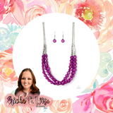 Pacific Picnic Purple Necklace-Jewelry-Paparazzi Accessories-Ericka C Wise, $5 Jewelry Paparazzi accessories jewelry ericka champion wise elite consultant life of the party fashion fix lead and nickel free florida palm bay melbourne