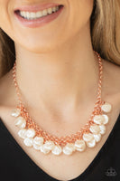 Beachfront and Center Copper Necklace-Jewelry-Paparazzi Accessories-Ericka C Wise, $5 Jewelry Paparazzi accessories jewelry ericka champion wise elite consultant life of the party fashion fix lead and nickel free florida palm bay melbourne