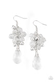 Before and After Glow White Earrings-Jewelry-Paparazzi Accessories-Ericka C Wise, $5 Jewelry Paparazzi accessories jewelry ericka champion wise elite consultant life of the party fashion fix lead and nickel free florida palm bay melbourne