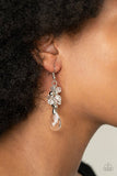 Before and After Glow White Earrings-Jewelry-Paparazzi Accessories-Ericka C Wise, $5 Jewelry Paparazzi accessories jewelry ericka champion wise elite consultant life of the party fashion fix lead and nickel free florida palm bay melbourne