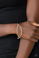 Bend Over Backward Rose Gold Bracelet-Jewelry-Paparazzi Accessories-Ericka C Wise, $5 Jewelry Paparazzi accessories jewelry ericka champion wise elite consultant life of the party fashion fix lead and nickel free florida palm bay melbourne
