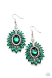 Big Time Twinkle Green Earrings-Jewelry-Paparazzi Accessories-Ericka C Wise, $5 Jewelry Paparazzi accessories jewelry ericka champion wise elite consultant life of the party fashion fix lead and nickel free florida palm bay melbourne