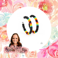 Bodaciously Beaded Black Earrings-Jewelry-Paparazzi Accessories-Ericka C Wise, $5 Jewelry Paparazzi accessories jewelry ericka champion wise elite consultant life of the party fashion fix lead and nickel free florida palm bay melbourne