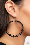 Boss Posh Black Earrings-Jewelry-Paparazzi Accessories-Ericka C Wise, $5 Jewelry Paparazzi accessories jewelry ericka champion wise elite consultant life of the party fashion fix lead and nickel free florida palm bay melbourne