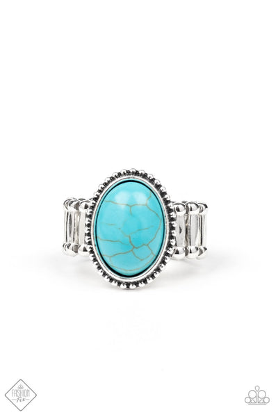 Bountiful Deserts Blue Ring-Jewelry-Paparazzi Accessories-Ericka C Wise, $5 Jewelry Paparazzi accessories jewelry ericka champion wise elite consultant life of the party fashion fix lead and nickel free florida palm bay melbourne