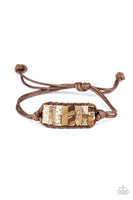 Canyon Warrior Brown Bracelet-Jewelry-Paparazzi Accessories-Ericka C Wise, $5 Jewelry Paparazzi accessories jewelry ericka champion wise elite consultant life of the party fashion fix lead and nickel free florida palm bay melbourne