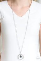 Chicly Geocentric Silver Necklace-Jewelry-Paparazzi Accessories-Ericka C Wise, $5 Jewelry Paparazzi accessories jewelry ericka champion wise elite consultant life of the party fashion fix lead and nickel free florida palm bay melbourne