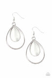 Color Me Cool White Earrings-Jewelry-Paparazzi Accessories-Ericka C Wise, $5 Jewelry Paparazzi accessories jewelry ericka champion wise elite consultant life of the party fashion fix lead and nickel free florida palm bay melbourne