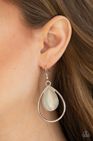 Color Me Cool White Earrings-Jewelry-Paparazzi Accessories-Ericka C Wise, $5 Jewelry Paparazzi accessories jewelry ericka champion wise elite consultant life of the party fashion fix lead and nickel free florida palm bay melbourne