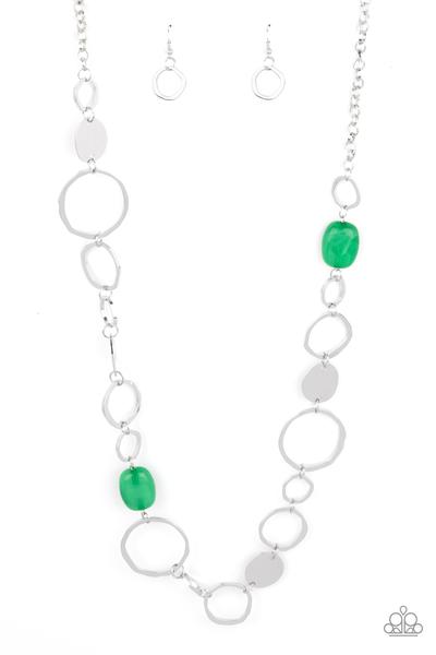 Colorful Combo Green Necklace-Jewelry-Paparazzi Accessories-Ericka C Wise, $5 Jewelry Paparazzi accessories jewelry ericka champion wise elite consultant life of the party fashion fix lead and nickel free florida palm bay melbourne