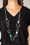 Colorful Combo Green Necklace-Jewelry-Paparazzi Accessories-Ericka C Wise, $5 Jewelry Paparazzi accessories jewelry ericka champion wise elite consultant life of the party fashion fix lead and nickel free florida palm bay melbourne