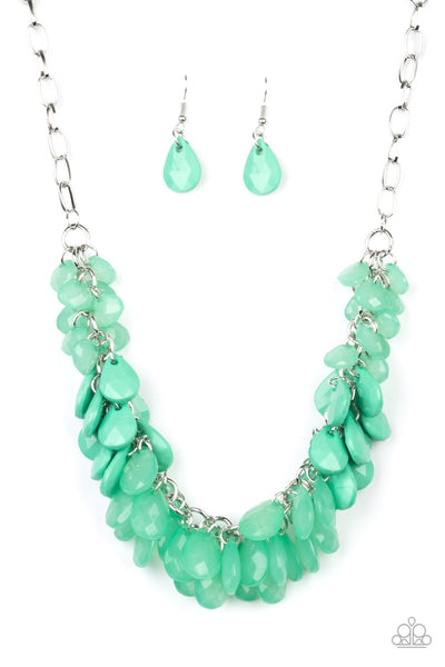 Colorfully Clustered Green Necklace-Jewelry-Paparazzi Accessories-Ericka C Wise, $5 Jewelry Paparazzi accessories jewelry ericka champion wise elite consultant life of the party fashion fix lead and nickel free florida palm bay melbourne