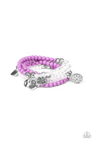 Colorfully Cupid Purple Bracelet-Jewelry-Paparazzi Accessories-Ericka C Wise, $5 Jewelry Paparazzi accessories jewelry ericka champion wise elite consultant life of the party fashion fix lead and nickel free florida palm bay melbourne