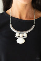 Commander in Chiefette White Necklace-Jewelry-Paparazzi Accessories-Ericka C Wise, $5 Jewelry Paparazzi accessories jewelry ericka champion wise elite consultant life of the party fashion fix lead and nickel free florida palm bay melbourne