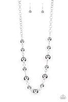 Commanding Composure Silver Necklace-Jewelry-Paparazzi Accessories-Ericka C Wise, $5 Jewelry Paparazzi accessories jewelry ericka champion wise elite consultant life of the party fashion fix lead and nickel free florida palm bay melbourne