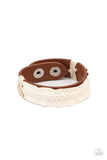 Country Craft Time Brown Urban Bracelet-Jewelry-Paparazzi Accessories-Ericka C Wise, $5 Jewelry Paparazzi accessories jewelry ericka champion wise elite consultant life of the party fashion fix lead and nickel free florida palm bay melbourne