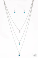 Crystal Chic Blue Necklace-Jewelry-Paparazzi Accessories-Ericka C Wise, $5 Jewelry Paparazzi accessories jewelry ericka champion wise elite consultant life of the party fashion fix lead and nickel free florida palm bay melbourne
