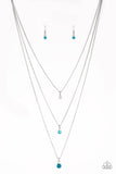 Crystal Chic Blue Necklace-Jewelry-Paparazzi Accessories-Ericka C Wise, $5 Jewelry Paparazzi accessories jewelry ericka champion wise elite consultant life of the party fashion fix lead and nickel free florida palm bay melbourne