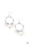 Delectably Diva White Earrings-Jewelry-Paparazzi Accessories-Ericka C Wise, $5 Jewelry Paparazzi accessories jewelry ericka champion wise elite consultant life of the party fashion fix lead and nickel free florida palm bay melbourne