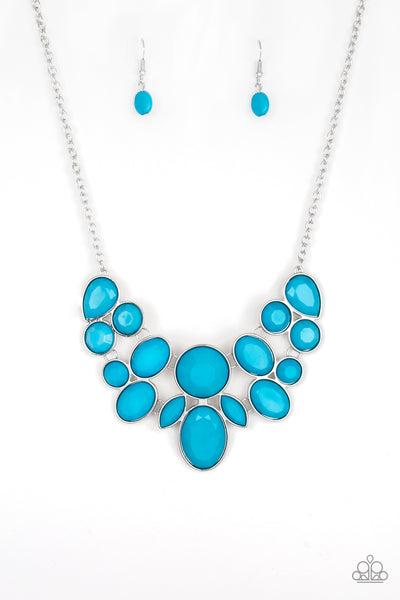 Demi Diva Blue Necklace-Jewelry-Paparazzi Accessories-Ericka C Wise, $5 Jewelry Paparazzi accessories jewelry ericka champion wise elite consultant life of the party fashion fix lead and nickel free florida palm bay melbourne