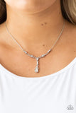 Diva Dazzle White Necklace-Jewelry-Paparazzi Accessories-Ericka C Wise, $5 Jewelry Paparazzi accessories jewelry ericka champion wise elite consultant life of the party fashion fix lead and nickel free florida palm bay melbourne