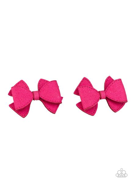 Don't BOW It Pink Hair Clip-Jewelry-Paparazzi Accessories-Ericka C Wise, $5 Jewelry Paparazzi accessories jewelry ericka champion wise elite consultant life of the party fashion fix lead and nickel free florida palm bay melbourne