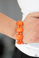 Don't Be So Nomadic Orange Bracelet-Jewelry-Paparazzi Accessories-Ericka C Wise, $5 Jewelry Paparazzi accessories jewelry ericka champion wise elite consultant life of the party fashion fix lead and nickel free florida palm bay melbourne