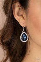 Dripping with Drama Blue Earrings-Jewelry-Paparazzi Accessories-Ericka C Wise, $5 Jewelry Paparazzi accessories jewelry ericka champion wise elite consultant life of the party fashion fix lead and nickel free florida palm bay melbourne
