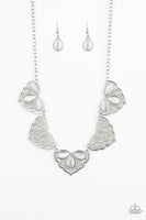 East Coast Essence White Necklace-Jewelry-Paparazzi Accessories-Ericka C Wise, $5 Jewelry Paparazzi accessories jewelry ericka champion wise elite consultant life of the party fashion fix lead and nickel free florida palm bay melbourne