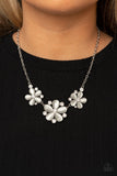 Effortlessly Efflorescent White Necklace-Jewelry-Paparazzi Accessories-Ericka C Wise, $5 Jewelry Paparazzi accessories jewelry ericka champion wise elite consultant life of the party fashion fix lead and nickel free florida palm bay melbourne
