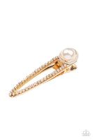 Expert in Elegance Gold Hair Clip-Paparazzi Accessories-Ericka C Wise, $5 Jewelry Paparazzi accessories jewelry ericka champion wise elite consultant life of the party fashion fix lead and nickel free florida palm bay melbourne