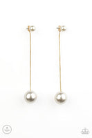 Extended Elegance Gold Post Earrings-Jewelry-Paparazzi Accessories-Ericka C Wise, $5 Jewelry Paparazzi accessories jewelry ericka champion wise elite consultant life of the party fashion fix lead and nickel free florida palm bay melbourne