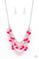 Fairytale Timelessness Pink Necklace-Jewelry-Paparazzi Accessories-Ericka C Wise, $5 Jewelry Paparazzi accessories jewelry ericka champion wise elite consultant life of the party fashion fix lead and nickel free florida palm bay melbourne