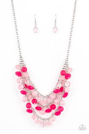 Fairytale Timelessness Pink Necklace-Jewelry-Paparazzi Accessories-Ericka C Wise, $5 Jewelry Paparazzi accessories jewelry ericka champion wise elite consultant life of the party fashion fix lead and nickel free florida palm bay melbourne