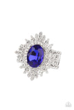 Five-Star Stunner Blue Ring-Jewelry-Paparazzi Accessories-Ericka C Wise, $5 Jewelry Paparazzi accessories jewelry ericka champion wise elite consultant life of the party fashion fix lead and nickel free florida palm bay melbourne