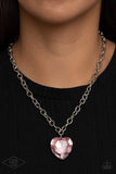 Flirtatiously Flashy Pink Necklace-Jewelry-Paparazzi Accessories-Ericka C Wise, $5 Jewelry Paparazzi accessories jewelry ericka champion wise elite consultant life of the party fashion fix lead and nickel free florida palm bay melbourne