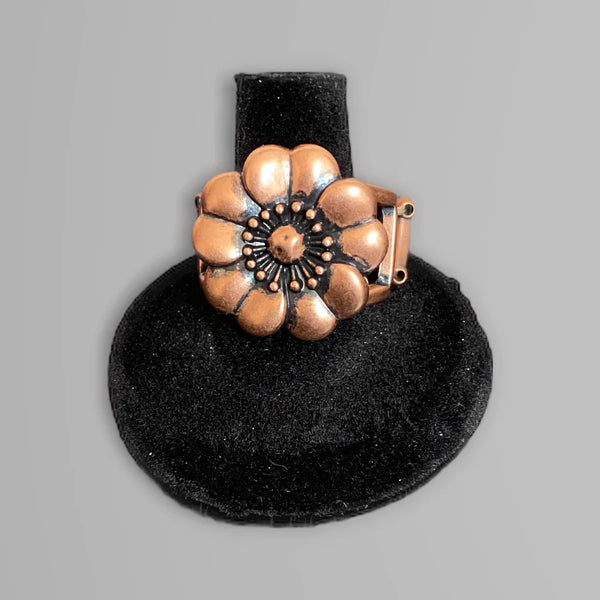 Floral Farmstead Copper Ring-Jewelry-Paparazzi Accessories-Ericka C Wise, $5 Jewelry Paparazzi accessories jewelry ericka champion wise elite consultant life of the party fashion fix lead and nickel free florida palm bay melbourne