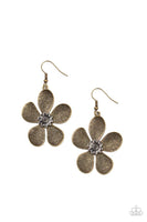 Fresh Florals Brass Earrings-Jewelry-Paparazzi Accessories-Ericka C Wise, $5 Jewelry Paparazzi accessories jewelry ericka champion wise elite consultant life of the party fashion fix lead and nickel free florida palm bay melbourne