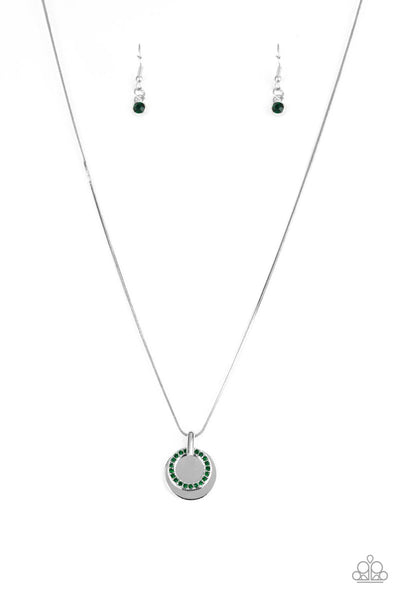 Front and Centered Green Necklace-Jewelry-Paparazzi Accessories-Ericka C Wise, $5 Jewelry Paparazzi accessories jewelry ericka champion wise elite consultant life of the party fashion fix lead and nickel free florida palm bay melbourne