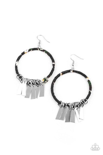 Garden Chimes Black Earrings-Jewelry-Paparazzi Accessories-Ericka C Wise, $5 Jewelry Paparazzi accessories jewelry ericka champion wise elite consultant life of the party fashion fix lead and nickel free florida palm bay melbourne