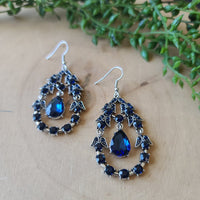 Garden Decorum Blue Earrings-Jewelry-Paparazzi Accessories-Ericka C Wise, $5 Jewelry Paparazzi accessories jewelry ericka champion wise elite consultant life of the party fashion fix lead and nickel free florida palm bay melbourne
