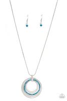 Gather Around Gorgeous Blue Necklace-Jewelry-Paparazzi Accessories-Ericka C Wise, $5 Jewelry Paparazzi accessories jewelry ericka champion wise elite consultant life of the party fashion fix lead and nickel free florida palm bay melbourne