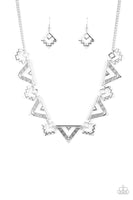 Giza Goals Silver Necklace-Jewelry-Paparazzi Accessories-Ericka C Wise, $5 Jewelry Paparazzi accessories jewelry ericka champion wise elite consultant life of the party fashion fix lead and nickel free florida palm bay melbourne