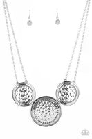 Gladiator Glam Silver Necklace-Jewelry-Paparazzi Accessories-Ericka C Wise, $5 Jewelry Paparazzi accessories jewelry ericka champion wise elite consultant life of the party fashion fix lead and nickel free florida palm bay melbourne