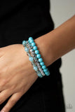 Globetrotter Glam Blue Bracelet-Jewelry-Paparazzi Accessories-Ericka C Wise, $5 Jewelry Paparazzi accessories jewelry ericka champion wise elite consultant life of the party fashion fix lead and nickel free florida palm bay melbourne