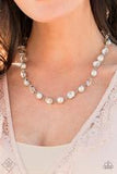 Go-Getter Gleam White Necklace-Jewelry-Paparazzi Accessories-Ericka C Wise, $5 Jewelry Paparazzi accessories jewelry ericka champion wise elite consultant life of the party fashion fix lead and nickel free florida palm bay melbourne
