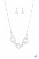 Going In Circles Silver Necklace-Jewelry-Paparazzi Accessories-Ericka C Wise, $5 Jewelry Paparazzi accessories jewelry ericka champion wise elite consultant life of the party fashion fix lead and nickel free florida palm bay melbourne