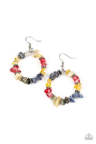 Going for Grounded Multi Earring-Jewelry-Paparazzi Accessories-Ericka C Wise, $5 Jewelry Paparazzi accessories jewelry ericka champion wise elite consultant life of the party fashion fix lead and nickel free florida palm bay melbourne