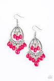 Gorgeously Genie Pink Earrings-Jewelry-Paparazzi Accessories-Ericka C Wise, $5 Jewelry Paparazzi accessories jewelry ericka champion wise elite consultant life of the party fashion fix lead and nickel free florida palm bay melbourne